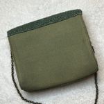 Francesca's Beaded Metal Chain Handbag Green Cotton Retro Photo 7