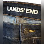 Lands' End Lands’ End Mid Rise Straight Leg Jeans Women’s 10 Petite Dark Wash Stretch Denim Photo 3