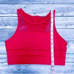 Zyia Active Red Sheer Mesh Paneling Back Zip Up One More Rep Sports Bra Medium Photo 8