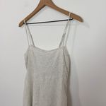 Madewell  Nola Midi Dress Cream Stripe 100% Linen  
Size Medium Photo 7