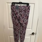 Lands' End  Starfish NEW Leggings Mid Rise Deep Sea Navy Paisley Size M (10-12) Photo 5