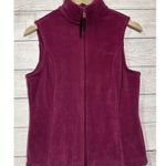 Columbia Sportswear Company Purple Fleece Vest Size Small Full Zip Up & Pockets Photo 0
