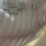 Vince ‎ Women's M Tie Back Ribbed Tank in Optic White Cotton Blend Stretch Photo 7
