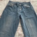 Miss Look  Y2K light wash blue button fly high rise bootcut jeans, size S Western Photo 10