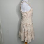 Forever 21 Tan Cream Stripe Sun Dress Cotton Linen Sz Small Photo 4