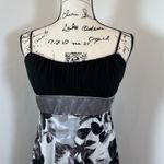 Ruby Rox Black & Gray Floral Sleeveless Dress - Empire Waist A Line Fit Flare Party Photo 2