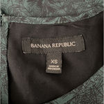 Banana Republic Shirt Women XS Deep Hunter Green Black Preppy Boho Peasant Photo 6