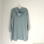 Eileen Fisher  Cozy Brushed Terry Hooded Jacket Size L Sea foam Coastal Lagenlook Photo 4