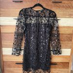 ZARA  sequin mesh black dress size M Photo 2