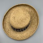 Eric Javits Lily J Woven Straw Hat Sun Beach Round Kettle Brim Trim Plaid Band Size 0 Photo 7
