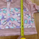 Pusheen Hot Topic  Active Crop Jacket Size Large Pink Mesh Hoodie Pullover Photo 5