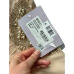 JS Collection Ashley Draped Column Gown Champagne Beaded Formal Dress Sz 12 NWT Gold Photo 10