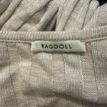 Ragdoll  LA Oatmeal Ribbed Short Sleeve Sweater Photo 4