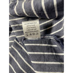 Tacera  Off Shoulder Striped‎ Blue White Smock Neckline Dress Women's Large Photo 5