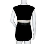 Bailey 44 Dress Womens Small Solid Black Mini Bodycon Mesh Paneling Neutral Sexy Photo 3