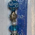 Ocean Theme Beaded Ocean Creatures Toggle Clasp Bracelet Blue Photo 7