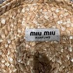 Miu Miu  Straw Circle Bag with Pink Bear Charm Photo 1