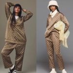 Anthropologie NWT $128 x Flat White Quilted V Neck Long Sleeves Pullover L Photo 2