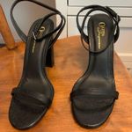 Lulus Black Snakeskin Strappy Heels Photo 0