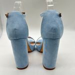 Allegra K Sandals Womens 8.5 Blue Chunky High Heels Ankle Strap Buckle NEW Photo 7