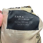 ZARA Top Special Edition Leopard Cheetah Print Sequin Blouse Shirt Size Medium Photo 9