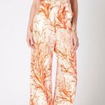 Anthropologie Elevenes  Orange Lophelia Coral Silk Blend Jumpsuit 2 Photo 0