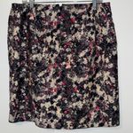 Talbots  Floral Pencil Skirt Textured w Watercolor Floral Print Women’s 14 Petite Photo 3