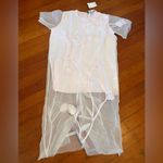 Chic White Floral Midi Dress Size 14 Photo 5