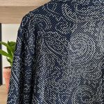 Chico's Mesh Jacquard Silver Paisley Print Lightweight Blazer, XL Photo 4