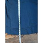 Free People  We The Free Raw Edge Tunic Top S Navy Blue Crushed Cotton Swing Photo 5