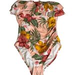 Kona Sol Women's Bandeau Front Ruched Full Coverage One Piece Swimsuit Medium Photo 2