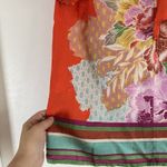 Rene Derby Collection S Beaded Embroidered Top Cotton Red Photo 6