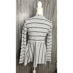 Maeve Eliza Henley Babydoll Tunic XS White Striped Long Sleeve Casual‎ Photo 4