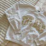 The Bar  White and Gold crewneck sweater Photo 1