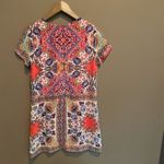 Lulus Sangria Coral Pink Tile Print Shift Dress in Multi‎ Size Extra Small Photo 5