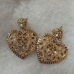 Vintage Gold Heart Earrings Photo 0