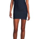 Strapless Tube Mini Denim Dress Size Medium NWOT Blue Photo 0