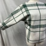Adrienne Vittadini  Crewneck Dolman 3/4 sleeve plaid‎ Sweater Womens xs green Photo 2