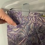 Sigrid Olsen  Purple and White Leaf Print Pants SIZE‎ 8 Photo 5