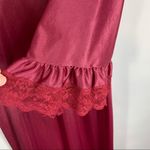 Vintage Peignoir Maroon Lace Trimmed L XL Red Size L Photo 8