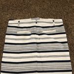 Loft Textured Blue White Stripe Skirt Size 16T New NWT Photo 1