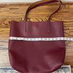 Maroon/Brown Faux Leather Bag Brown Photo 3