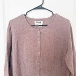 Flax  Womens Linen Button Front Top Sz Medium Neutral Earthy Lagenlook Quiet Lux Photo 2