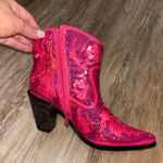 Hot Pink Bedazzled Western Booties🌸🤠 Size 6 Photo 3