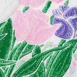 Vintag 90s Cottagecore Puff Print Butterfly Tulip Floral Shirt White Size M Photo 5