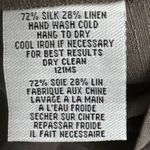 Eileen Fisher NWT Silk Linen Blend Pants in Taupe Elastic Waist Wide Legs Size L Photo 5