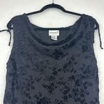 Fashion Bug Black suede sleeveless A-line silhouette dress Sz 10 Boat neckline Photo 3