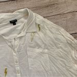 Torrid  Drop Shoulder Button Front Lightning White 3X Shirt Photo 11