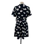 Modcloth Susan Bee Anthony Dress Polar Bear Print Navy Blue White Size US 8 Photo 6