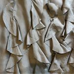 Garnet Hill  cascading ruffle skirt 100% silk GRAY SIZE 16 Photo 3